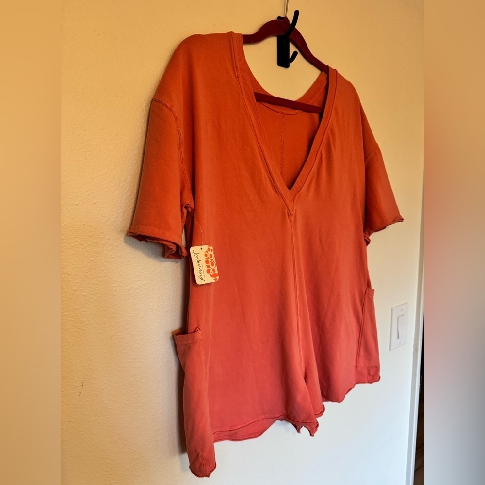 NEW FP Movement Hot Shot T Shirt Romper Tulip Pink Size XS NWT - Picture 4 of 11